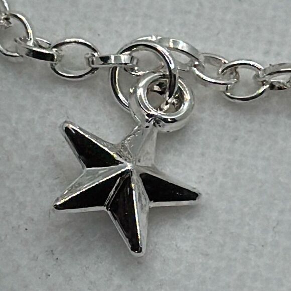 Brand New!! Sterling silver bracelet with stars and wire sphere - Picture 3 of 4